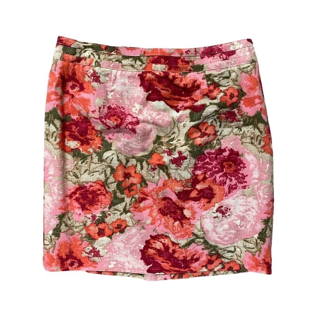 Talbots Watercolor Floral Cotton Pencil Skirt NWT Size 16WP